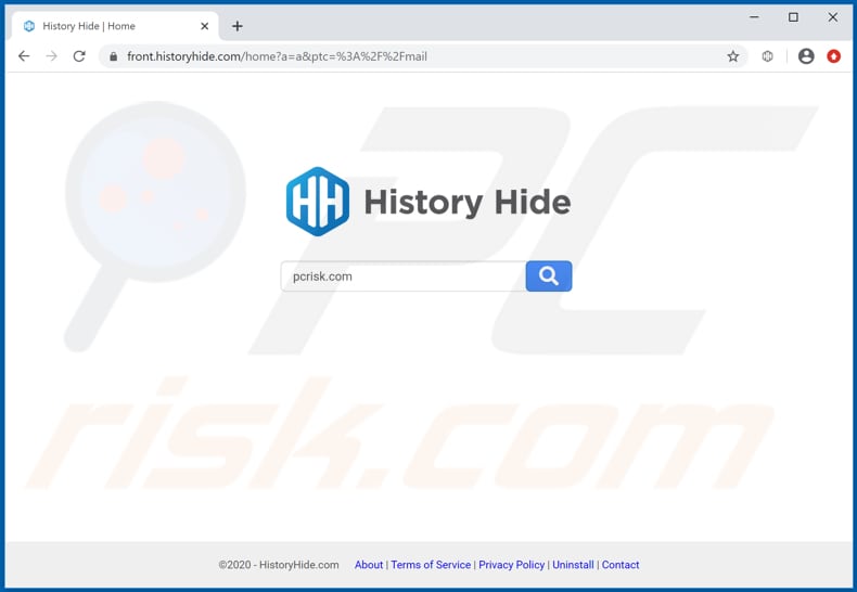 sequestrador de navegador historyhide.com