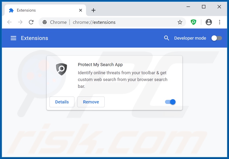 Removendo as extensões do Google Chrome relacionadas a protectmysearchapp.com