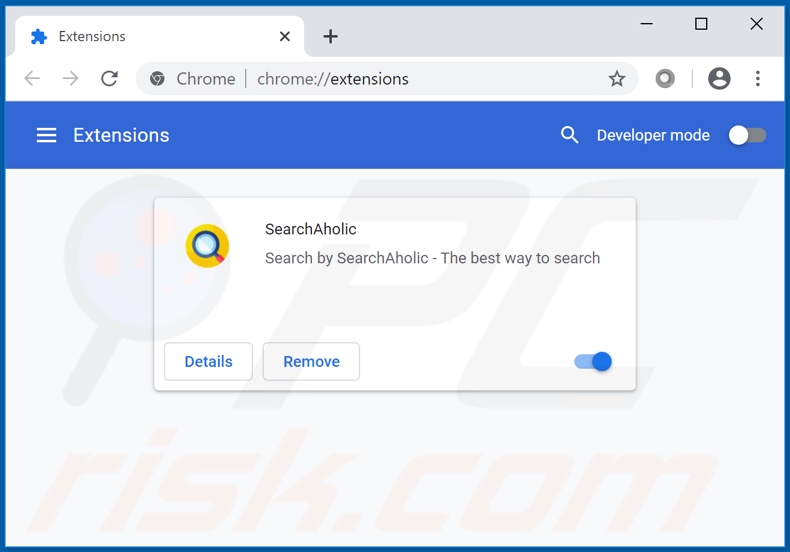 Removendo as extensões relacionadas ao search-aholic.com do Google Chrome