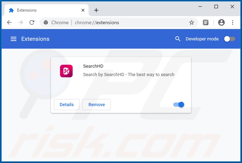 Removendo as extensões relacionadas ao search-hd.com do Google Chrome