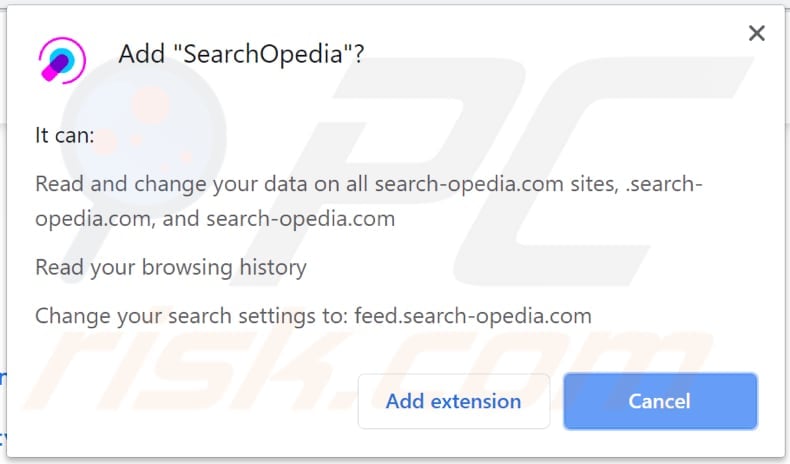 sequestrador de navegador searchopedia a pedir permissão para ser instalado