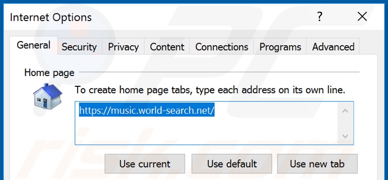 Removendo world-search.net da página inicial do Internet Explorer