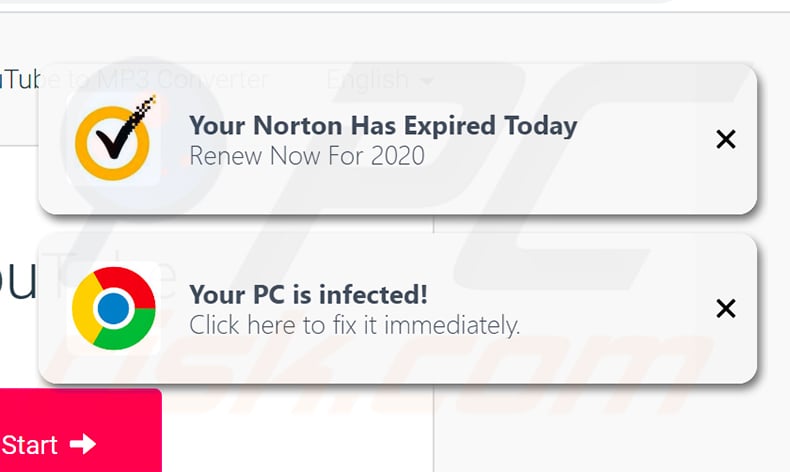 Fraude Intrusive ads promoting Your Windows 10 is infected with 5 viruses!