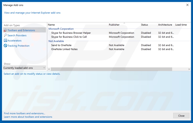 Remoção das extensões do Internet Explorer relacionadas com hquick-forms.com