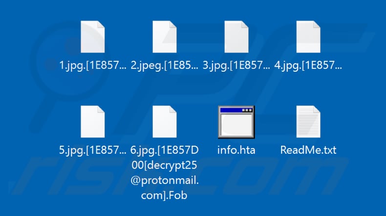 Ficheiros encriptados pelo ransomware Fob (extensão .Fob)
