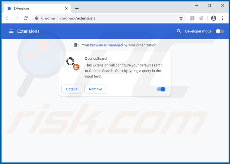 Removendo as extensões relacionadas ao search.querics.net relacionadas ao Google Chrome