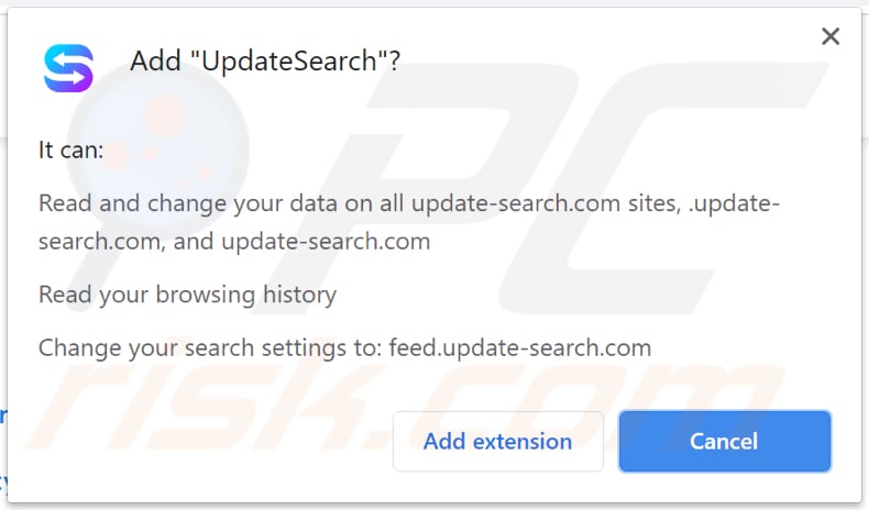 Sequestrador de navegador updatesearch pede permissão para ser instalado