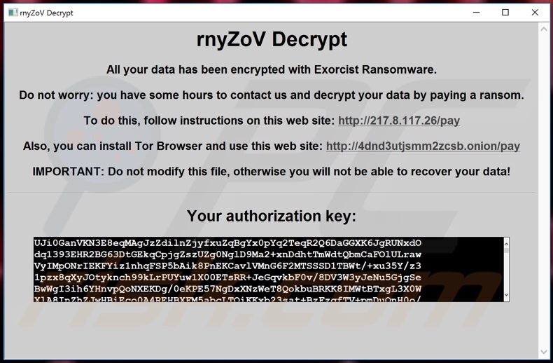 Instruções de desencriptação do exorcist ([random-string]-decrypt.hta)