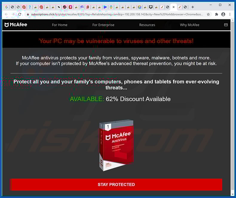 pop-up da fraude 