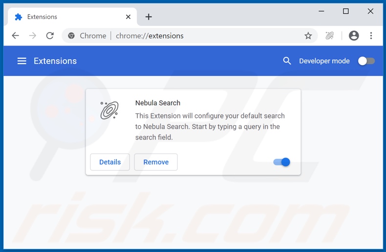 Removendo as extensões do Google Chrome relacionadas a nebulasearch.net