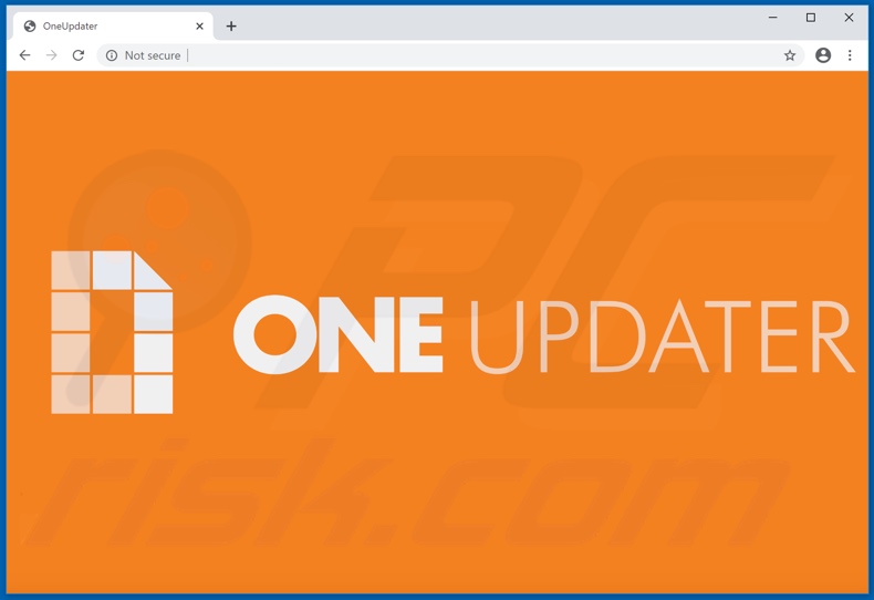 Site usado para promover o adware OneUpdater