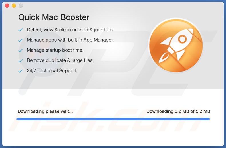 Configuração de instalação do Quick Mac Booster API