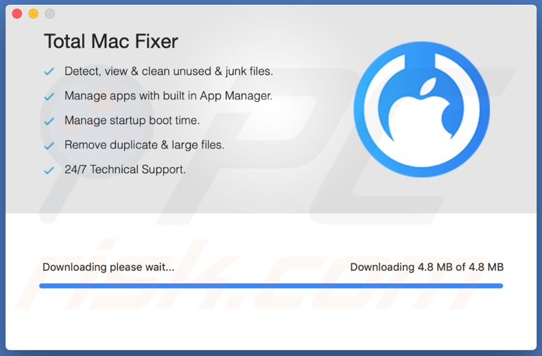 Configuração de instalação do Total Mac Fixer API