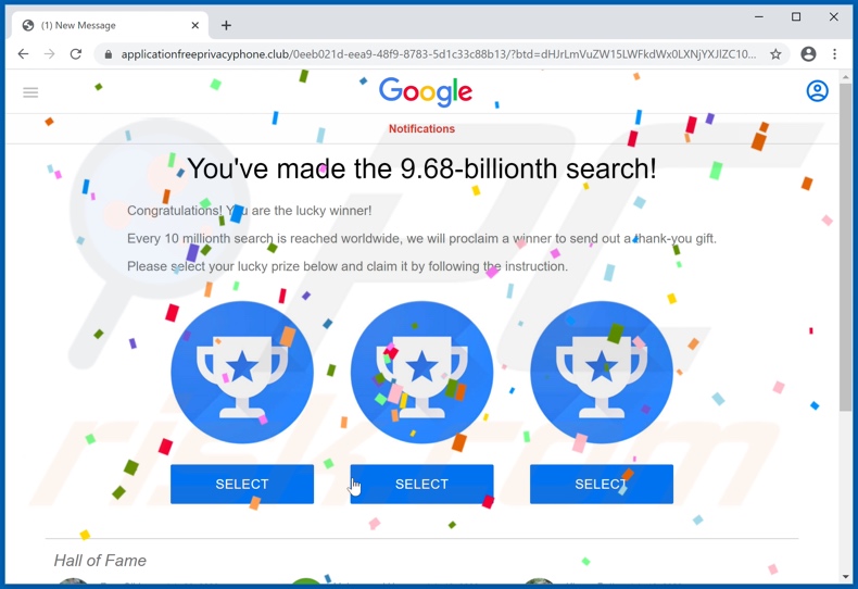 fraude You've made the 9.68-billionth search