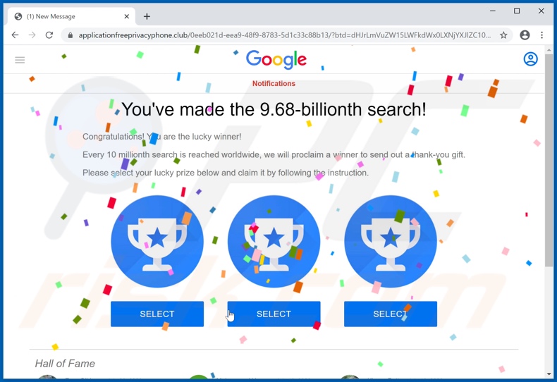 fraude You've made the 9.68-billionth search