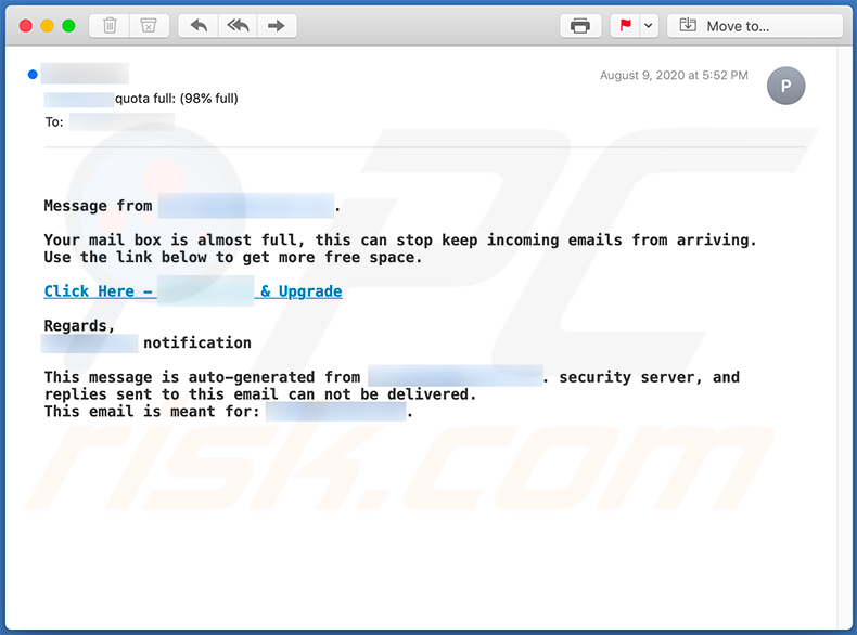 Fraude Mail Quota Email (2020-08-12)
