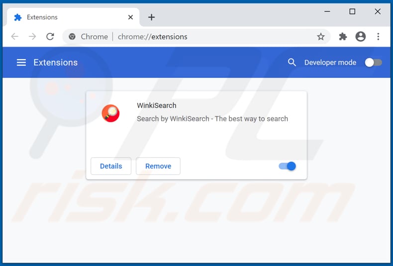 Removendo as extensões do Google Chrome relacionadas a winki-search.com