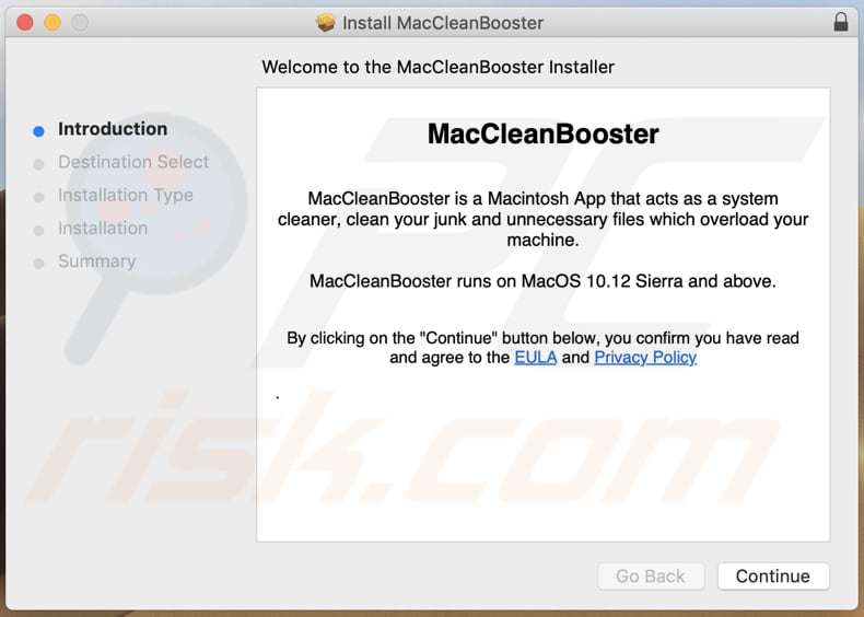 instalador de aplicação indesejada maccleanbooster
