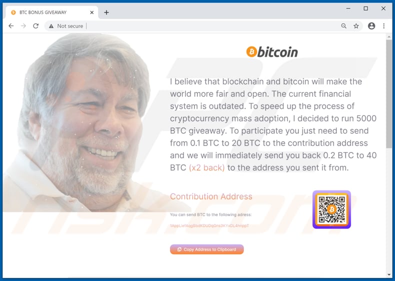 fraude BTC Giveaway Scam