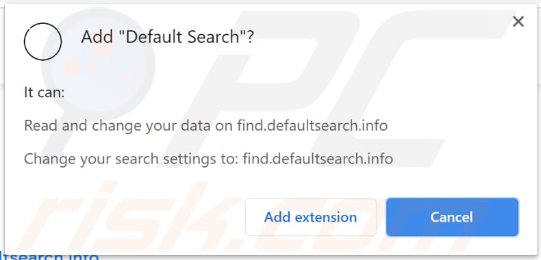 notificação de sequestrador de navegador de Default Search