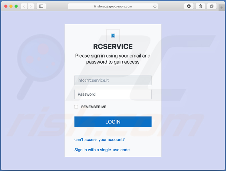 Site de phishing promovido via e-mail de spam (2020-10-27)