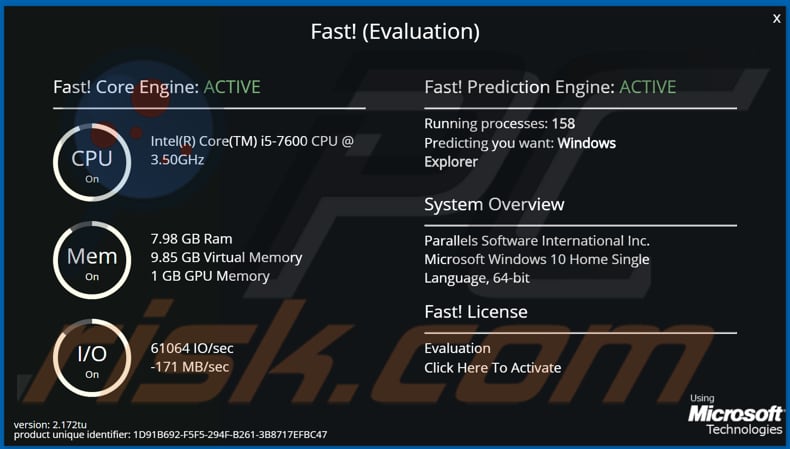 Fast! aplicação indesejada