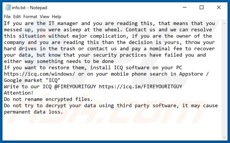 Ficheiro de texto do ransomware MessedUp (info.txt)