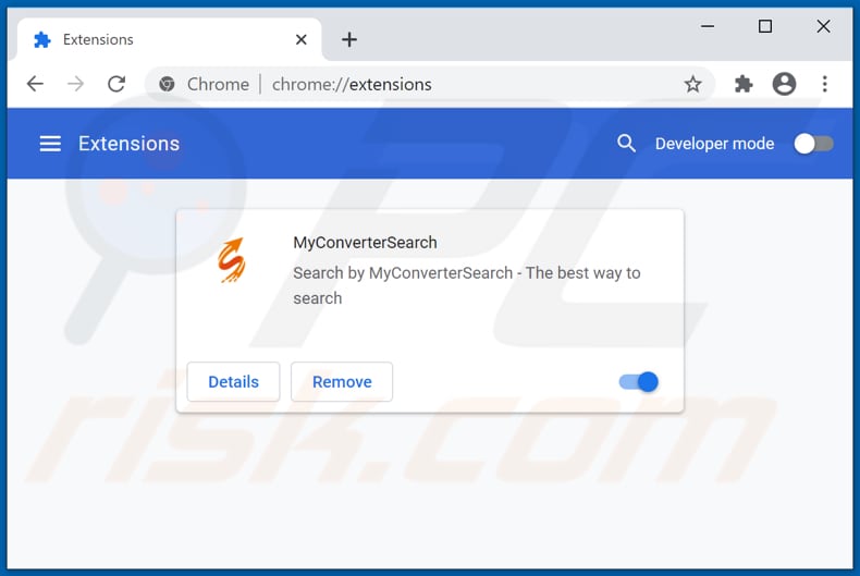 Removendo as extensões do Google Chrome relacionadas a myconvertersearch.com