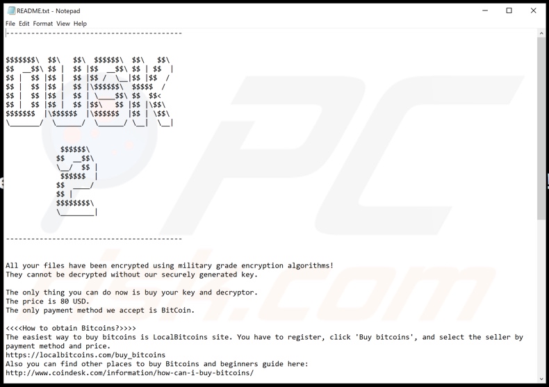 Instruções de desencriptação DUSK 2 (README.txt)