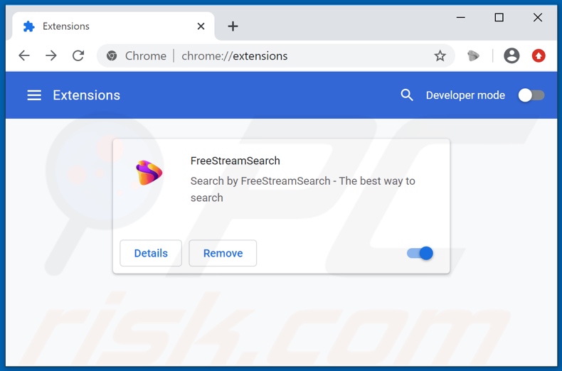 Removendo as extensões do Google Chrome relacionadas a freestreamsearch.com