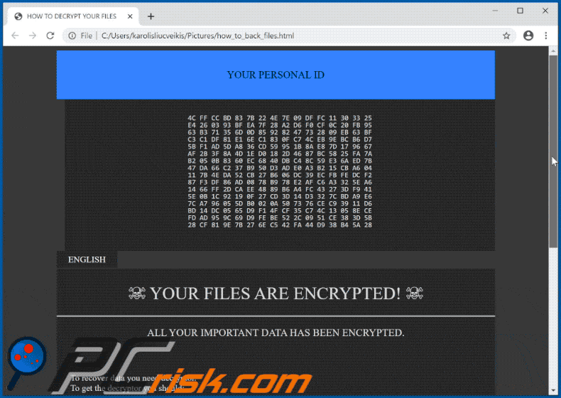 Nota de resgate do ransomware xxx em imagem gif (how_to_back_files.html)
