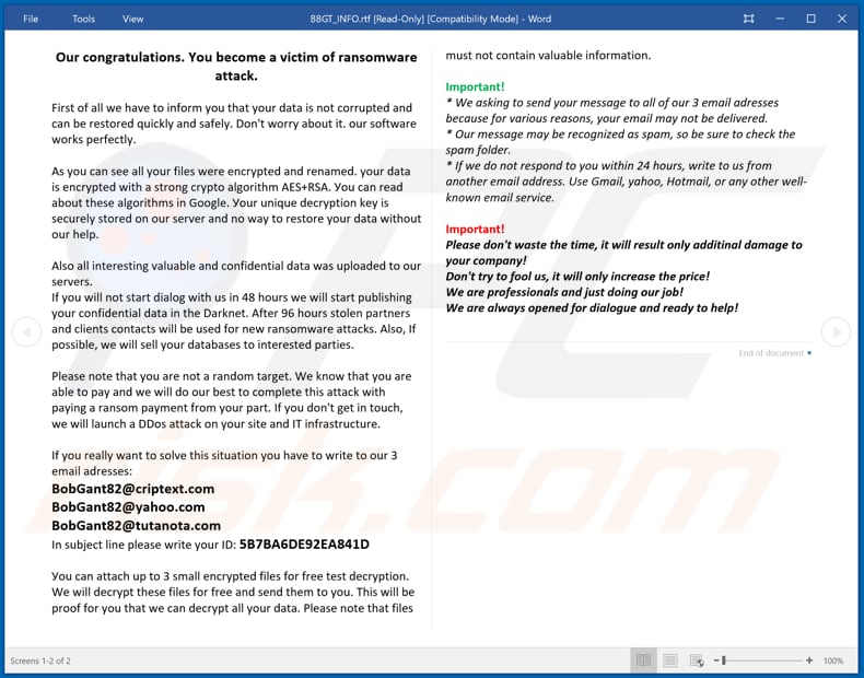 Instruções de desencriptação BBGT (BBGT_INFO.rtf)