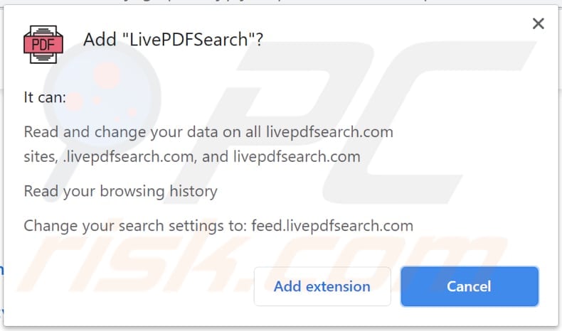 notificação de sequestrador de navegador livepdfsearch