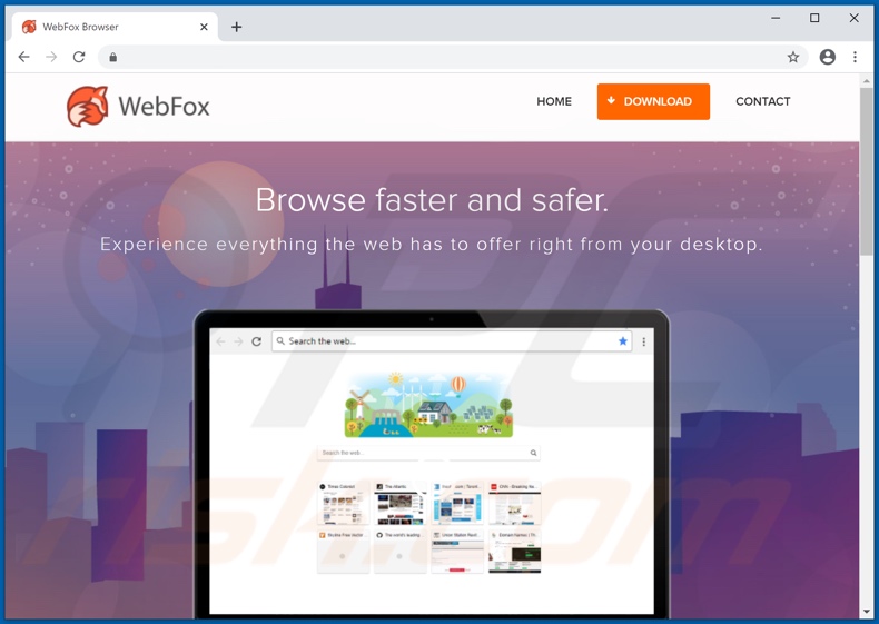 Site usado para promover a API WebFox 