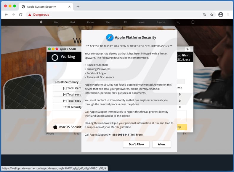 fraude Apple Platform Security
