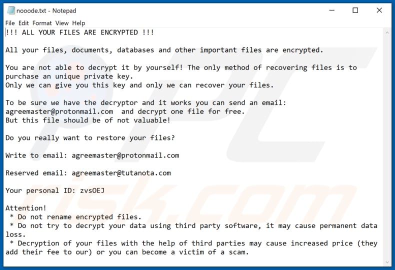 Instruções de desencriptação de Cukiesi (nooode.txt)