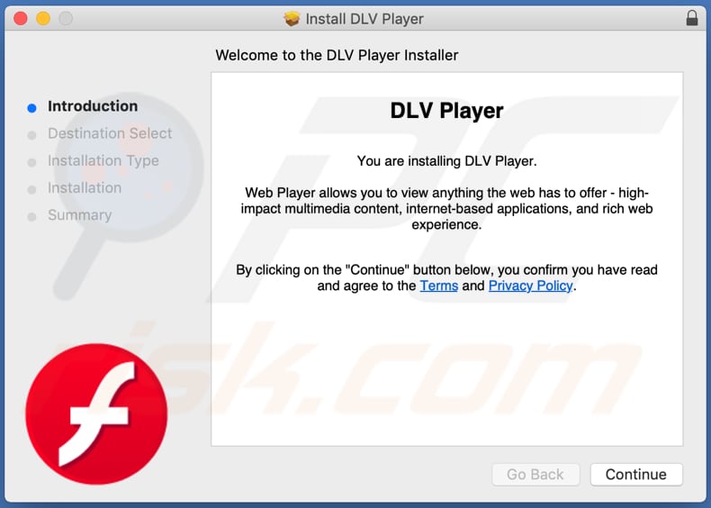 Instalador fraudulento usado para promover adware DLVPlayer