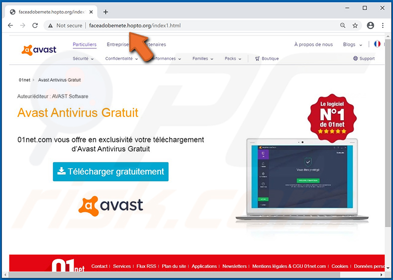 Falso site Avast a difundir o trojan Grandoreiro