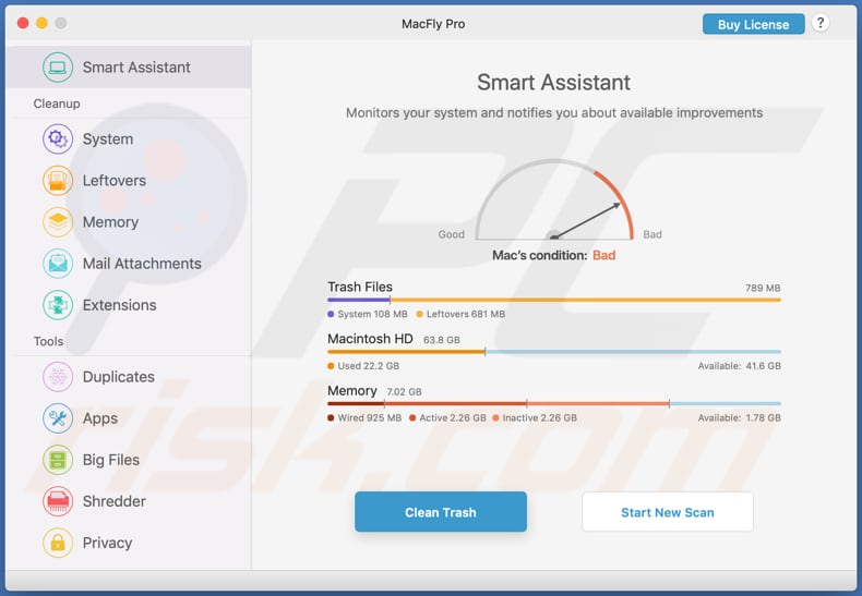 aplicação indesejada MacFly Pro