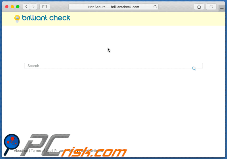Aparência Briliant Check do sequestrador de navegador (GIF)