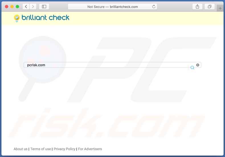 Sequestrador de navegador Brilliant Check num computador Mac
