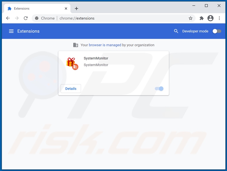 Remoção de anúncios SystemMonitor do Google Chrome passo 2