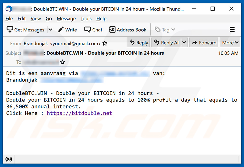 fraude por e-mail Double your Bitcoin (2021-03-18)