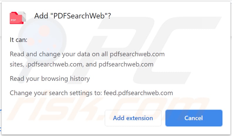 notificação de sequestro de navegador pdfsearchweb