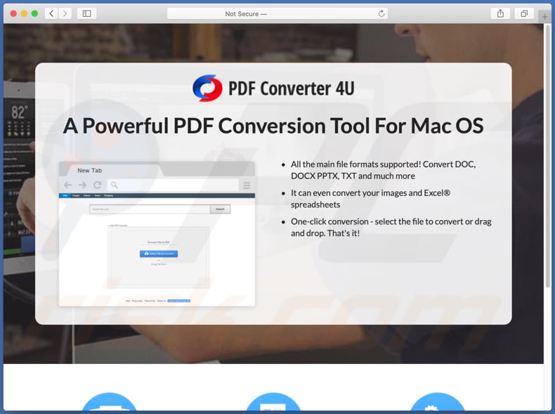 searcher4u.com redireciona o site que promove o pdfconverter4u