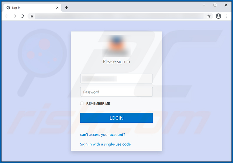 spam com tema de atualização de email usado para promover um site de phishing (2021-04-06)
