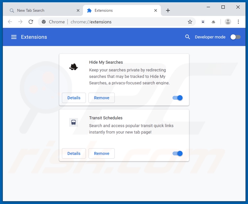 Remoção das extensões de nearbyme.io do Google Chrome relacionadas com o Google Chrome