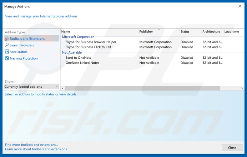Remoção de extensões do Internet Explorer relacionadas com o Internet Explorer.cc