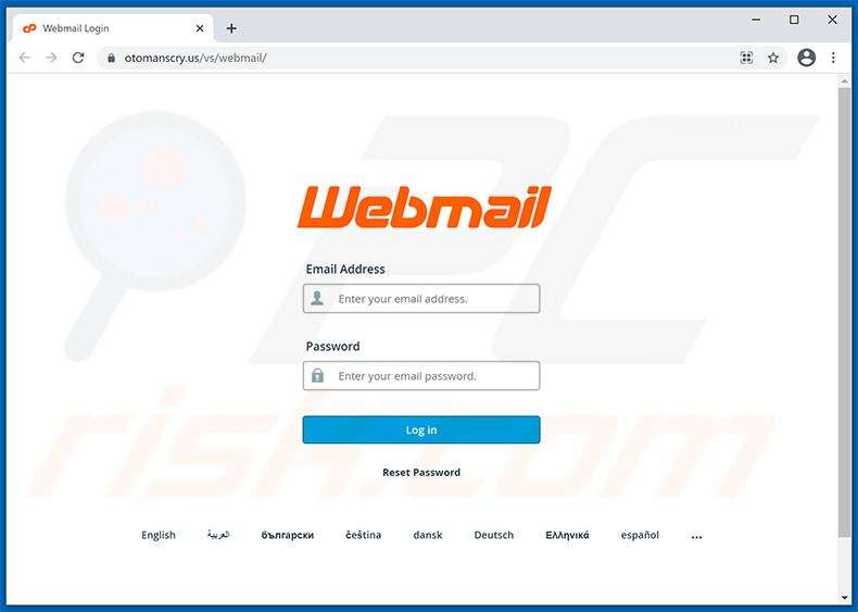 Site de phishing promovido via spam your mailbox is almost full