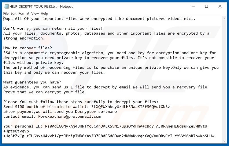 instruções de desencriptação Allah (HELP_DECRYPT_YOUR_FILES.txt)